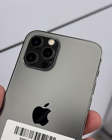 iphone 12 pro ош: IPhone 12 Pro, Б/у, 256 ГБ, Графит, Защитное стекло, Чехол, В рассрочку, 76 % — 3