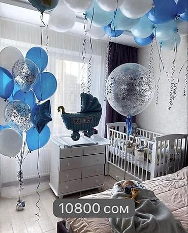 4 pot: Оформление шарами для мальчика Наборы гелиевых шаров и фольгированных — 8