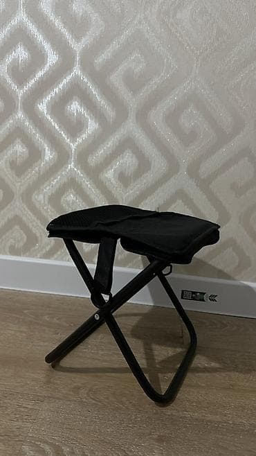 в поход: Походный складной стул, Новый, Другой материал, цвет - Черный — 5