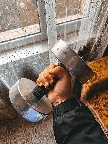 Спорттук сумкалар: Разборные металлические гантели (пара) - Материал — 3