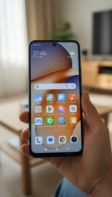 ноутбук офисный: Redmi, Redmi 12, Б/у, 128 ГБ, цвет - Синий, 1 SIM, 2 SIM — 1