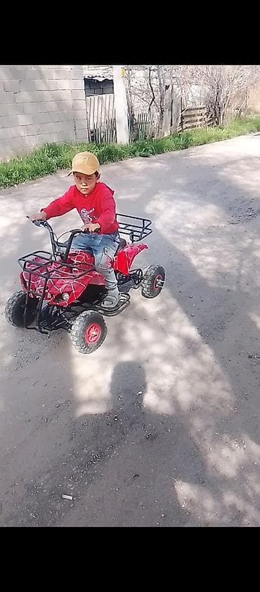 детские машины на бензине бу: Детский бензиновый квадроцикл, красный (оформление «паутинка») — 4