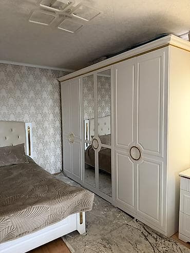 бу шкафтар: Уктоочу бөлмө гарнитуру, Колдонулган, Эки кишилик керебет, Шкаф, Комод — 3