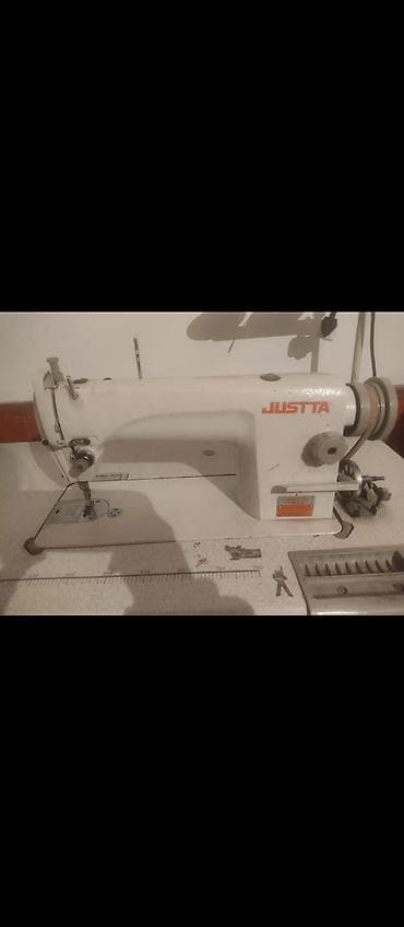 мебель кафе: Промышленная швейная машина JUSTTA с рабочим столом - Прямострочная — 1