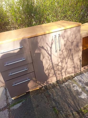 слесарный стол: Кухонный гарнитур, цвет - Бежевый, ДСП — 2