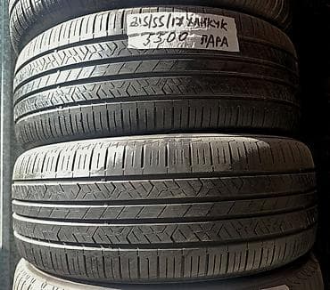 hankook: Шины 215 / 55 / R 17, Лето, Б/у, Пара, Легковые, Корея, Hankook — 1