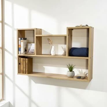 шкафы и стеллажи: Полка навесная P011 (Дуб Амберг Натуральный) Большая и стильная — 1