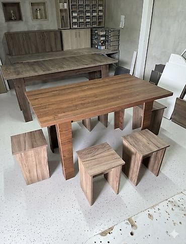 столдор сатылат: Ашкана үстөлү жана отургуч, Жаңы, Өзү алып кетүү, Акылуу жеткирүү, түсү - Күрөң — 2