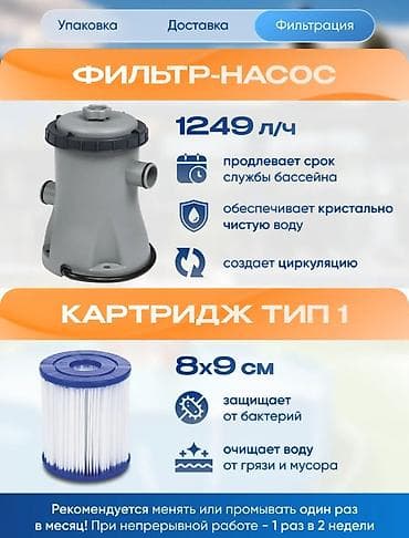 Спорт жана эс алуу: Bestway Steel Pro — каркасный бассейн 305×100 см - Диаметр: 305 см — 4