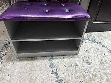 прихожья: Гарнитур для прихожей, Б/у, Обувница, ДСП, цвет - Серый — 4