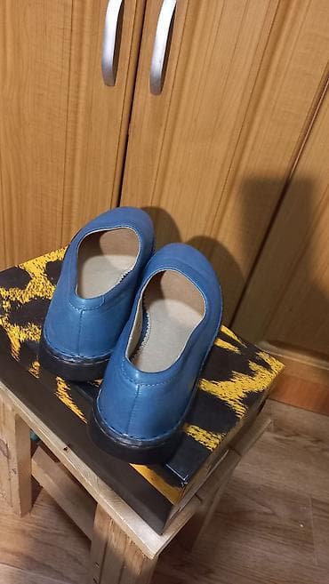 leopard 5: Балетки/туфли женские, голубые - Материал верха: натуральная кожа — 3