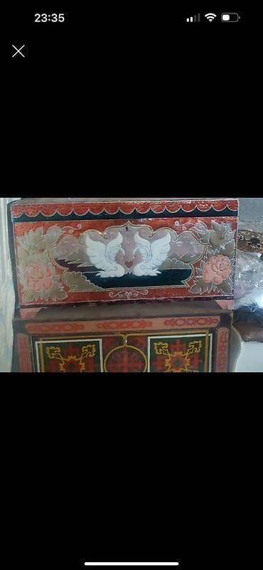 сандык фото: Сандык, Колдонулган, Кийимдер үчүн, Жыгач, Өзү алып кетүү, түсү - Кызыл — 1