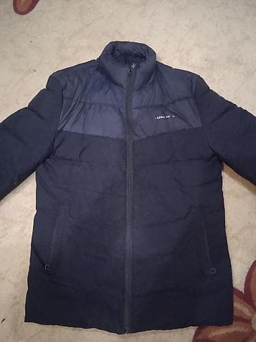 Көйнөктөр: Мужская утеплённая куртка-пуховик, тёмно-синяя/чёрная - Прямой крой — 1