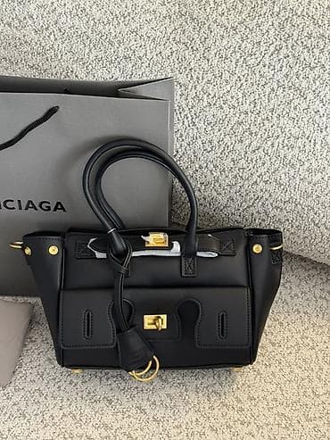 Классические сумки: Классическая сумка, Balenciaga, Материал: Натуральная кожа, Жёсткая конструкция, Женские — 3
