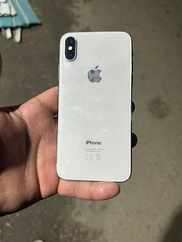 IPhone X, Б/у, 256 ГБ, Серебристый, Защитное стекло, Чехол, 100 %