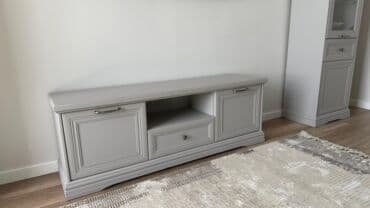 срочно связи переездом: Гарнитур для зала, Новый, Шкаф, Тумба под ТВ, МДФ, Самовывоз, Платная доставка, цвет - Серый — 4