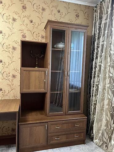 стенка кухонный: Стенка-шкаф, Тип стенки-шкафа: Модульная, Для зала, Б/у, Особенности: Для хранения посуды — 2