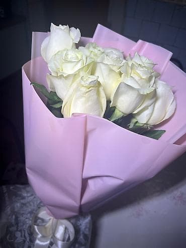 Ёлки: Букет из белых роз - Состав: классические белые розы с густыми — 2