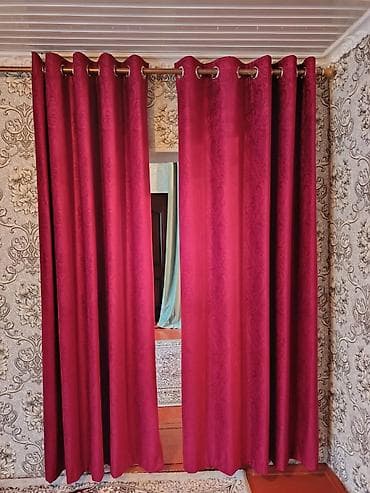 Үй жана бакча: Шторалар комплекти, Жаккард, Комплектте тюлу бар, Даяр буюм, Уктоочу бөлмө үчүн — 1