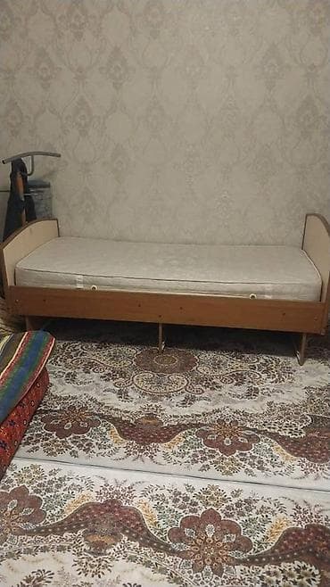 Эмерек: Бир кишилик керебет, Матрасы бар, узуну - 195 см — 2