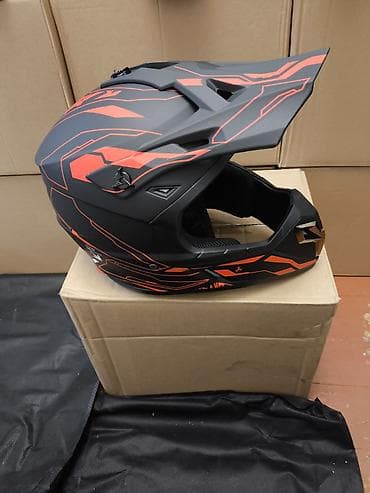 Спорттук сумкалар: Мотошлем кроссовый (интеграл с визором-пиком) - Тип: полноразмерный — 6