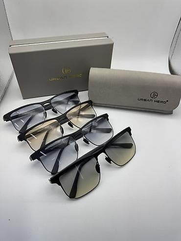 Серебряные украшения: Солнцезащитные очки очки, Унисекс, Прямоугольные — 1