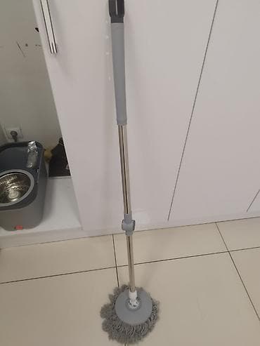 Дом и сад: Комплект для мытья полов с автоматическим отжимом (spin-mop) - Ведро — 3