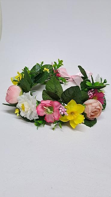 цветочные ободки: Аксессуар для волос, Женские, Материал: Текстиль — 4