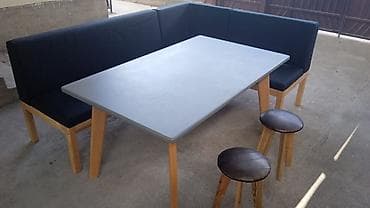 Окна и комплектующие: Кухонный стол и стул, цвет - Серый — 1