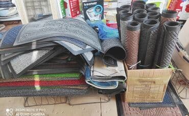 пошив ковров: Придверный коврик Новый, Наружный, Прямоугольный, цвет - Зеленый, Синий — 7