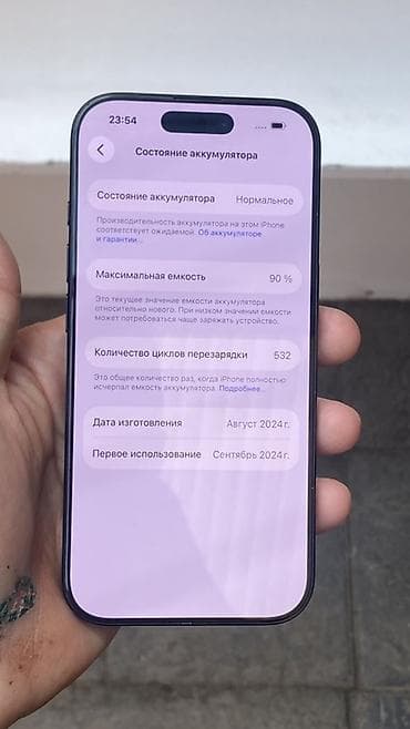 iphone 8x: IPhone 16 Pro, Б/у, 256 ГБ, Black Titanium, 90 % — 2