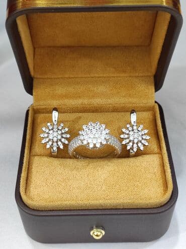 свадебные платья от производителя: Набор украшений, Проба 925, Женские, Новый — 10