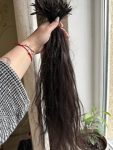 парик чач: 200 капсул Срез натуральных тёмно-каштановых волос - Текстура — 2