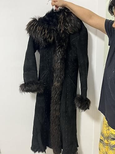 дубленка куртка: Дубленка, Классическая модель, Длинная модель, XS, S — 1