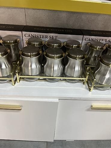 сереб: Наборы для хранения специй и сыпучих из нержавеющей стали - — 2