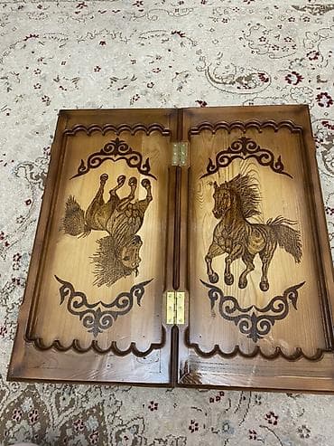 настольные: Набор настольных игр 2-в-1: резные шахматы и нарды - Материал: дерево — 4