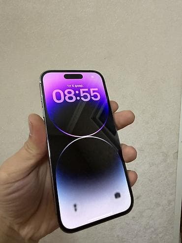 IPhone 14 Pro, Б/у, 256 ГБ, Deep Purple, Защитное стекло, 78 %