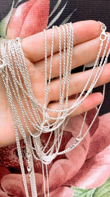 свадебное пышное платья с фатой: Новая цепь Веревка Турецкое Серебро 925 пробы Длина 45 см - 500 с — 2