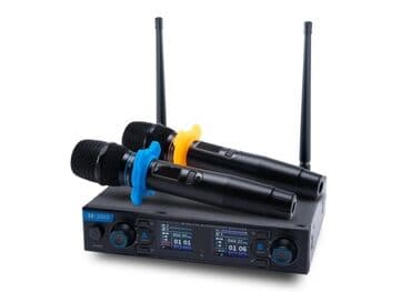 акустические системы спикерфоны с микрофоном: Evolution SE 200D — цифровая караоке-радиосистема (2 ручных микрофона) — 1