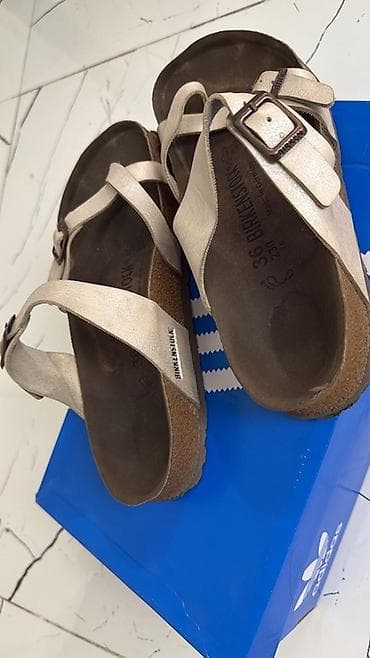 tech flis: Босоножки, 36, Birkenstock, Б/у, цвет - Бежевый, Самовывоз, Платная доставка — 2