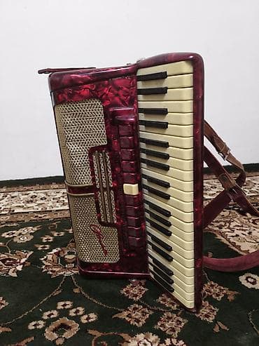 баян цена бу: Аккордеон Fradella с Футляром клавишный, корпус в красном — 2