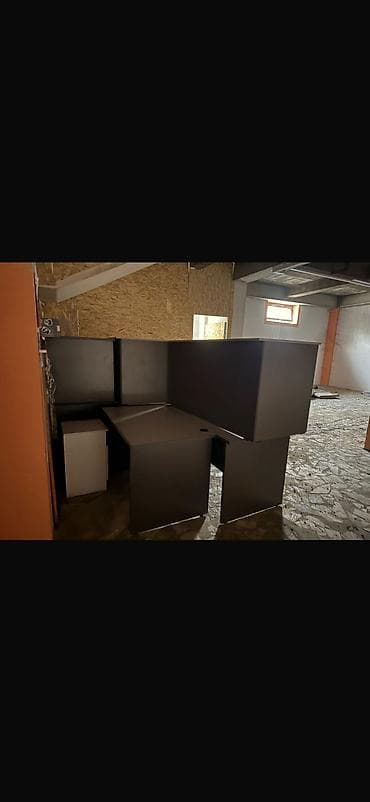 органайзер на стол: Офисный стол, Нерегулируемый, цвет - Серый, Прямоугольный, ЛДСП — 4