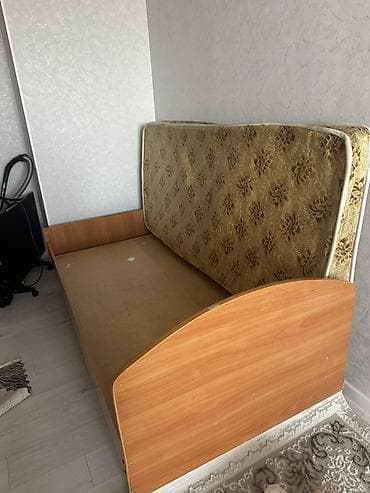 Односпальная кровать, С матрасом, длина - 195 см at lalafo.kg Односпальная кровать, С матрасом, длина - 195 см