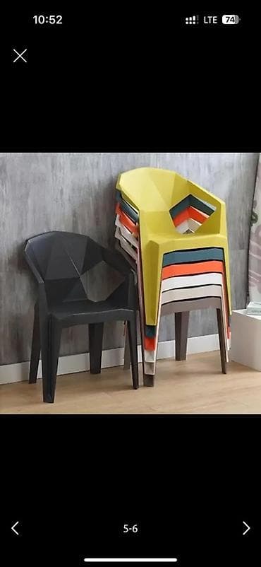 foldable table: Пластиковый стул, Новый, Платная доставка, Самовывоз, цвет - Желтый — 1