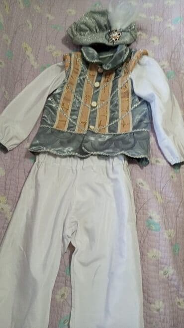 военные формы: Детский карнавальный костюм Пажа/Мушкетёра в серебристо-голубых тонах — 3