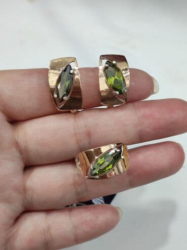 свадебное платье для высокой невесты: Серебряный Набор Серебро  напылением золото 925 Размеры имеются — 1