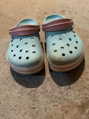 Сабо: Сабо, 32, Crocs, Б/у, цвет - Голубой, Самовывоз — 1