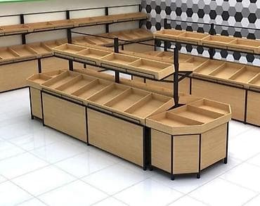 стол садовый: Стеллаж Для овощей и фруктов, С ящиками, 200 см * 130 см * 15 см, 
Новый — 4