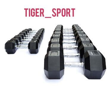 настольные теннисные ракетки: Шестигранники гантели заводские резиновые Китай. Ассортимент 5-50 кг — 1