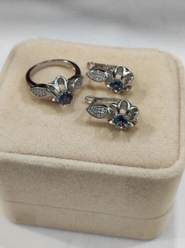 свадебные платья от производителя: Набор украшений, Проба 925, Женские, Новый — 9